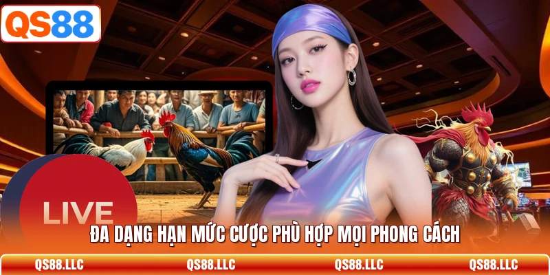Đa dạng hạn mức cược phù hợp mọi phong cách